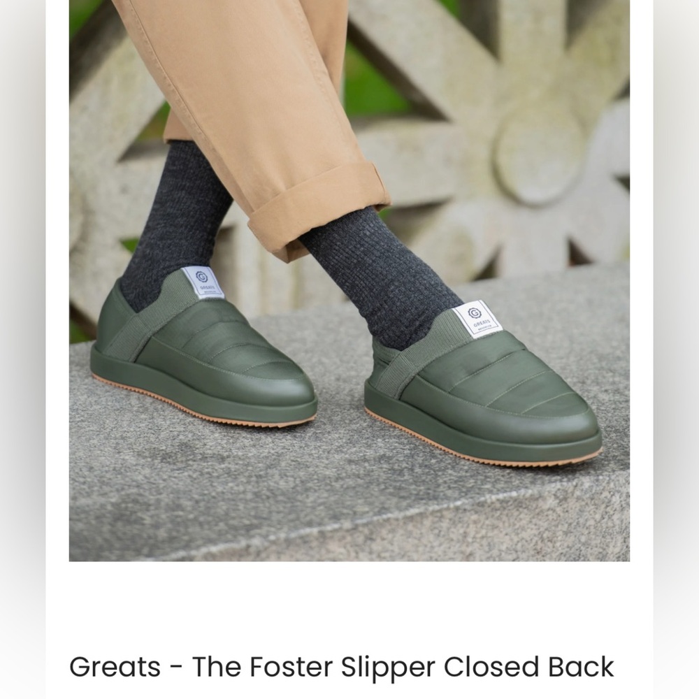 Greats Green Loafers Slip-On Shoes